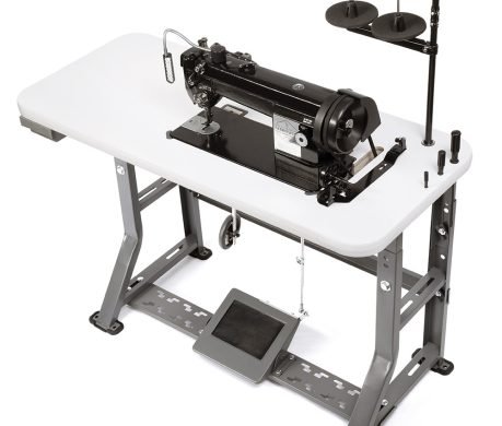 Sailrite Fabricator Sewing Machine in Power Stand with Workhorse Servo Motor 220 240V Kit_18 459x390