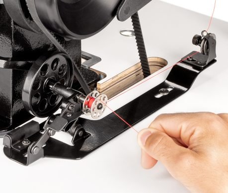 Sailrite Fabricator Sewing Machine in Power Stand with Workhorse Servo Motor Kit_21 459x390