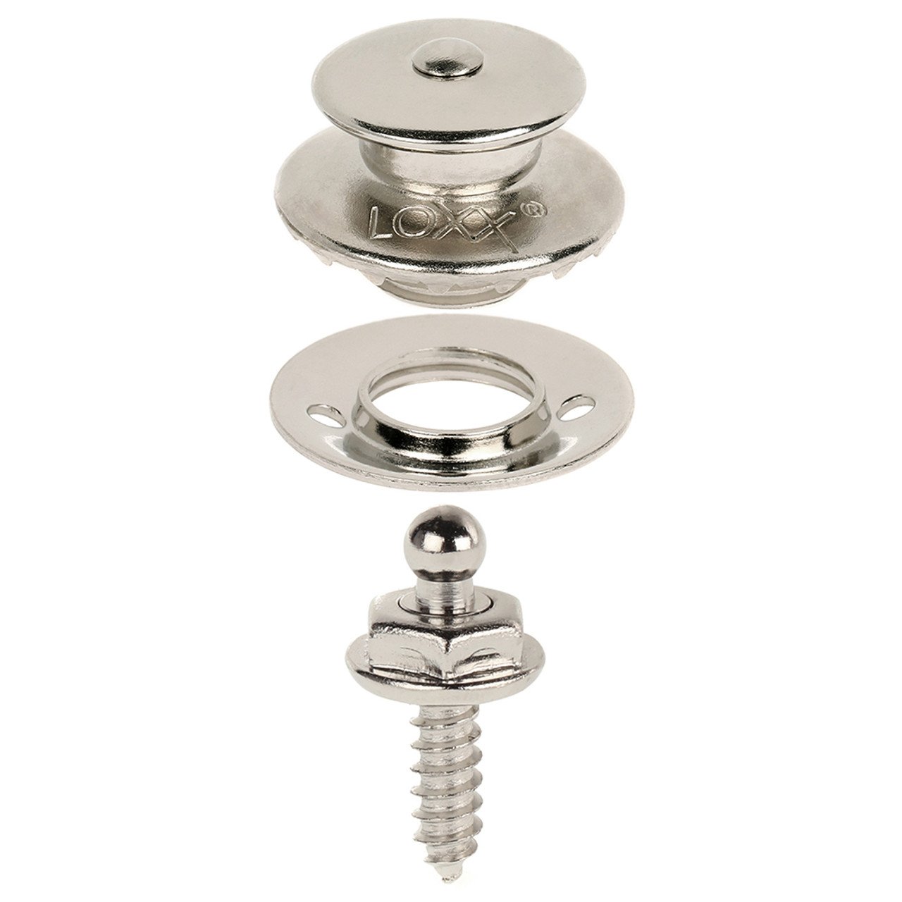 Loxx Pull It Up Fastener Cloth-to-Surface Set 1/2" Screw (Nickel-Plated Brass)