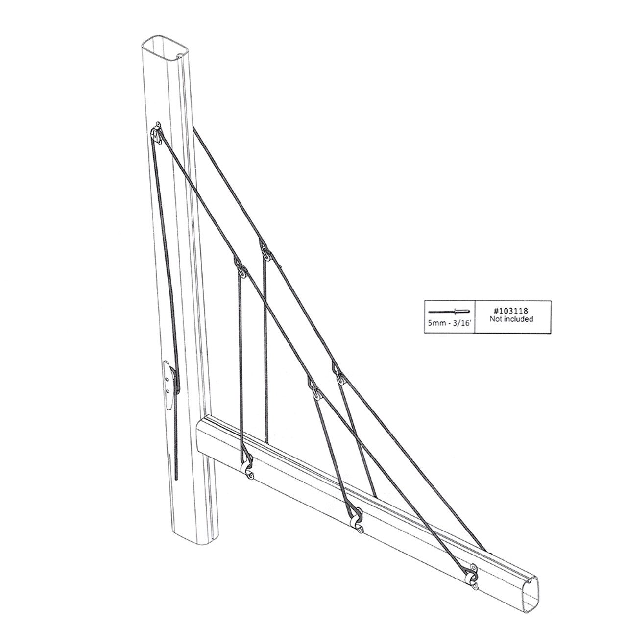 Lazy Jack System (3-Leg) – Boats up to 31'